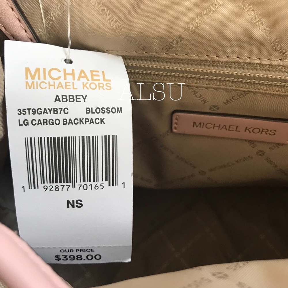 Michael Kors Large Cargo Backpack Blossom Rose W - Picture 7 of 8